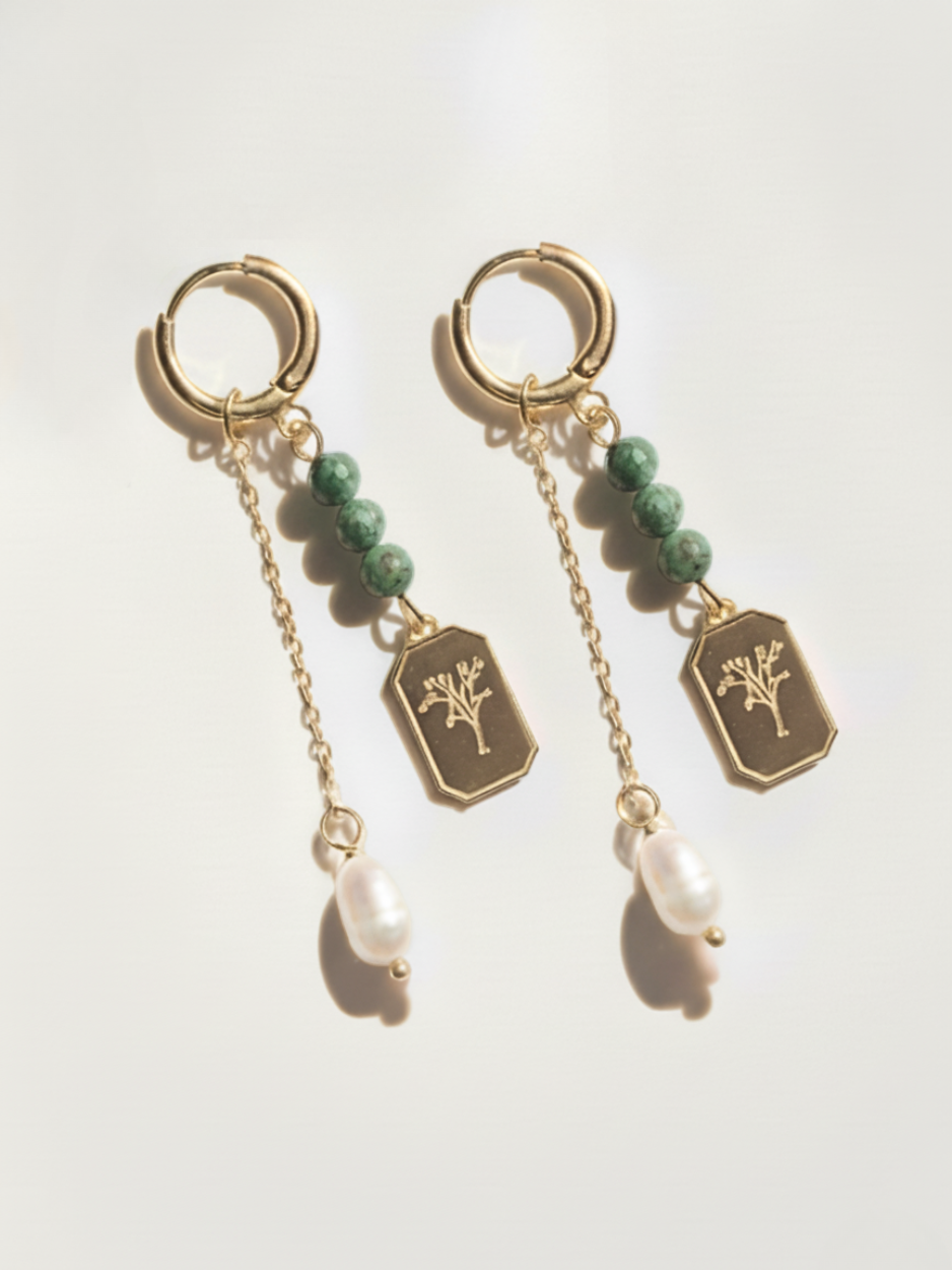 זוג עגילי קלואי זהב