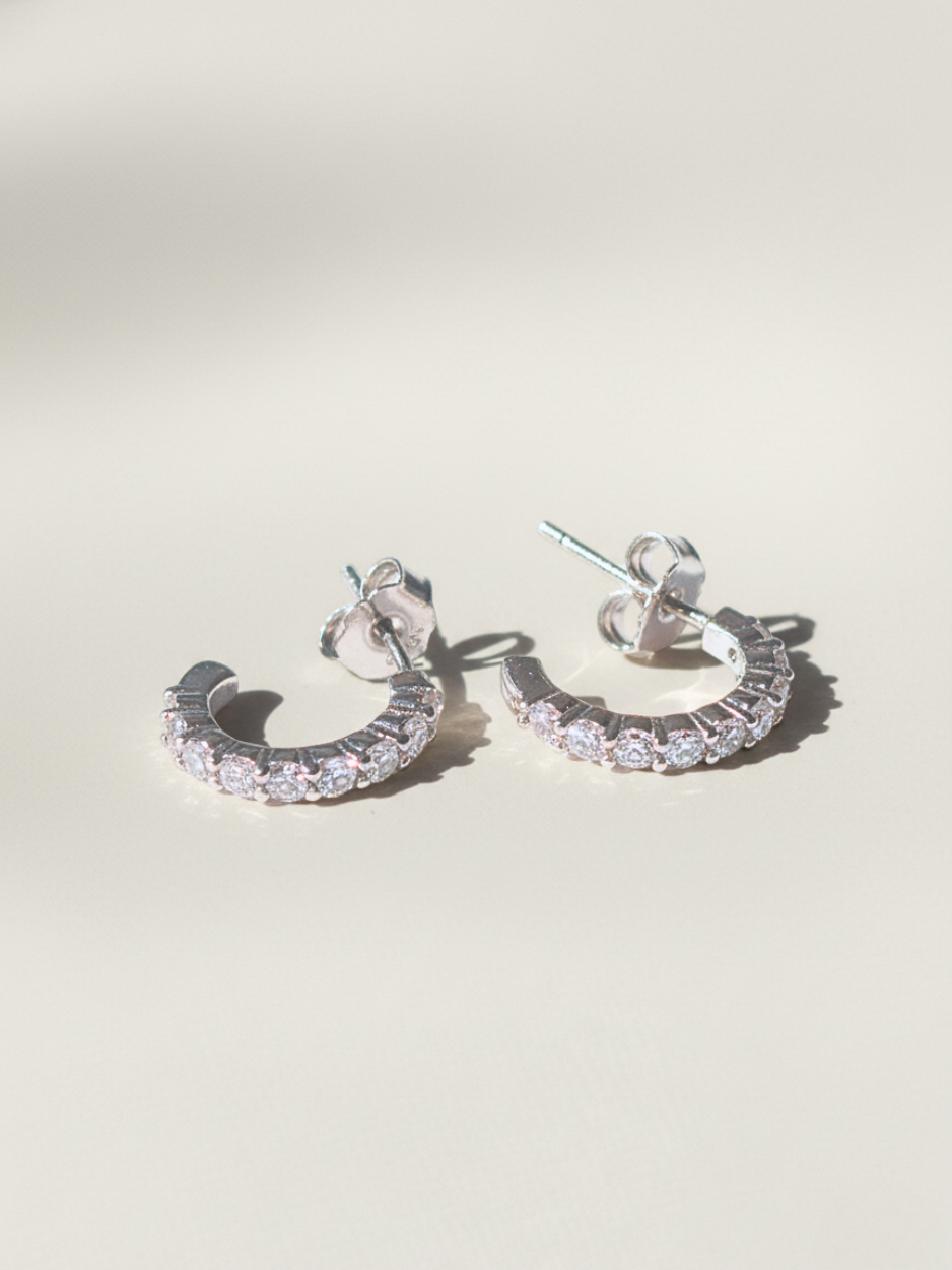 זוג עגילי טניס כסף 925