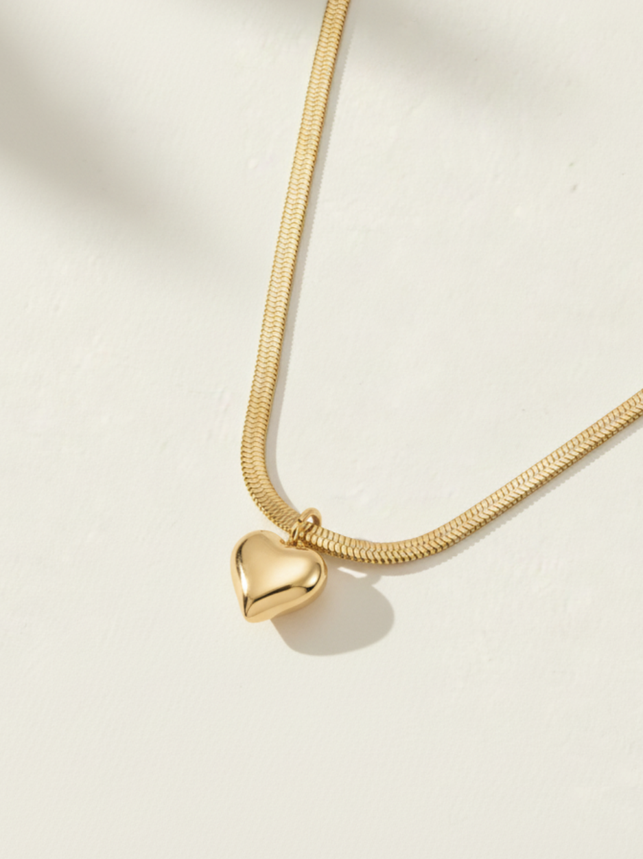 שרשרת צאנקי לב זהב