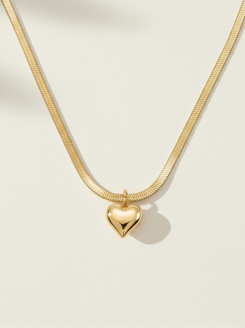 שרשרת צאנקי לב זהב