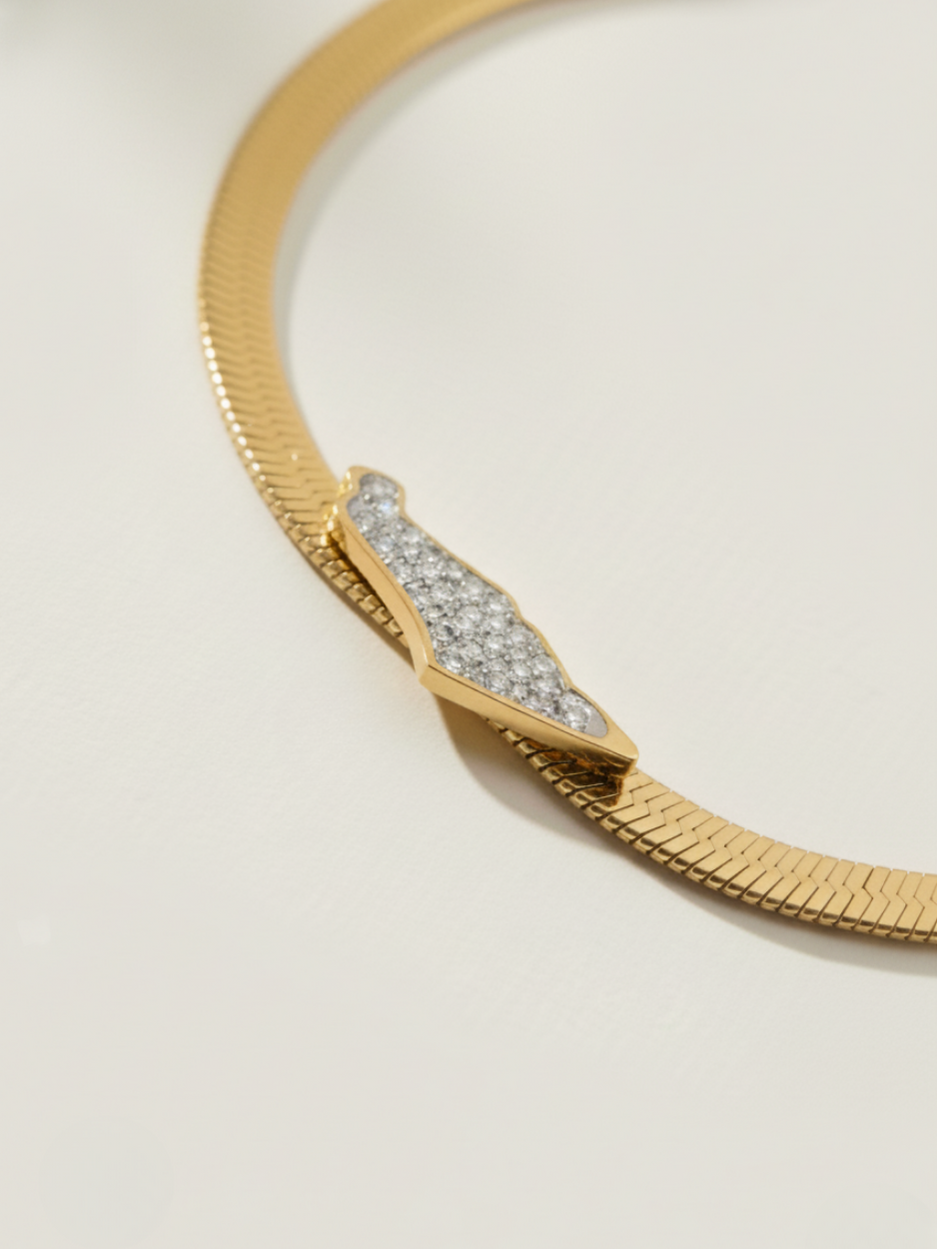 צמיד מפת ארץ ישראל זהב