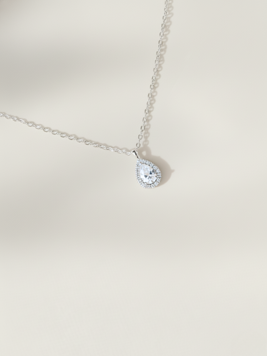 שרשרת טיפה גסה כסף 925