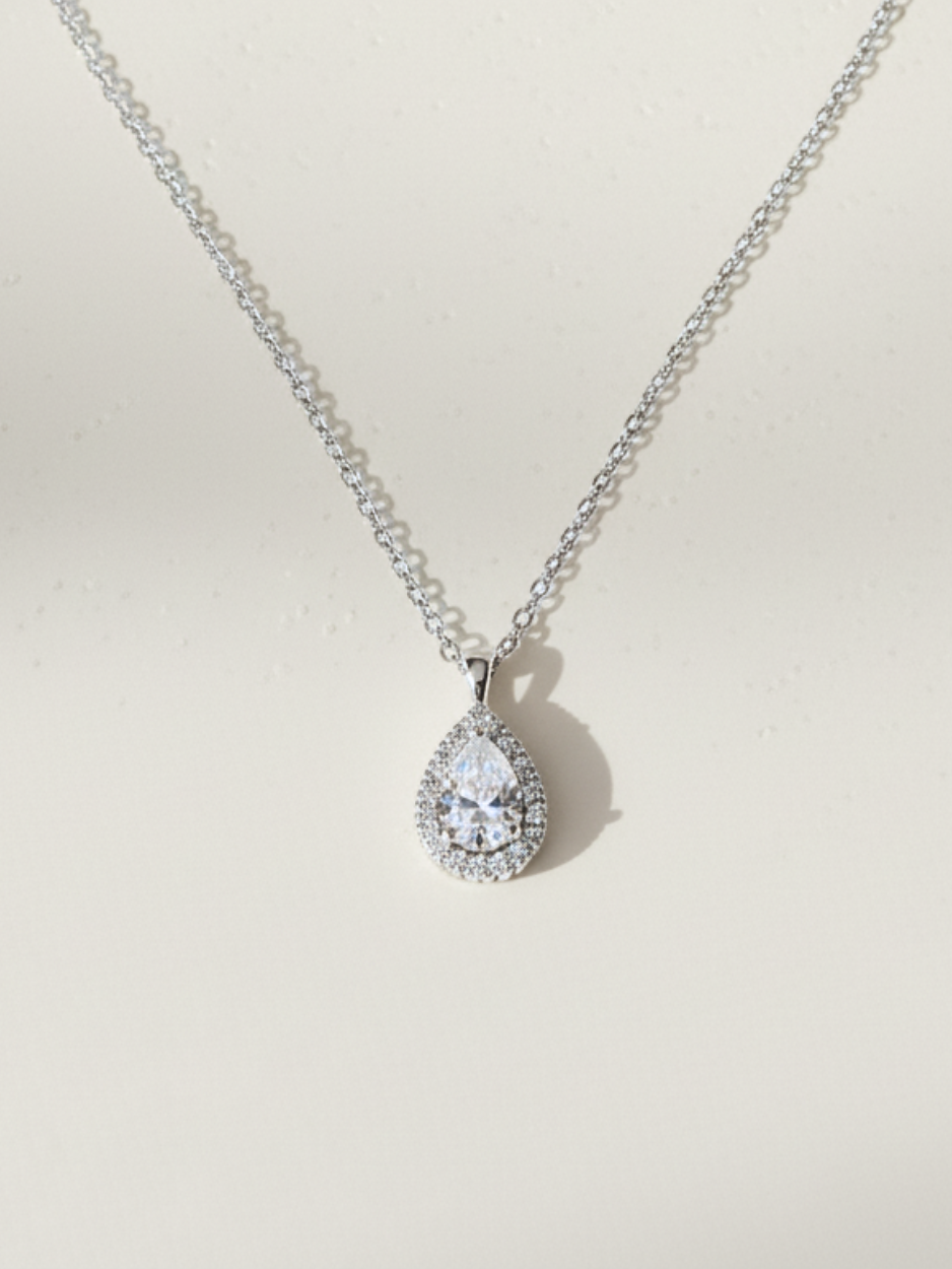 שרשרת טיפה גסה כסף 925