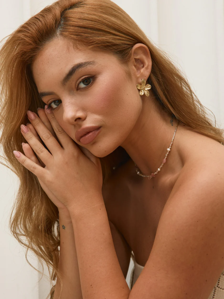 זוג עגילי איזבל זהב