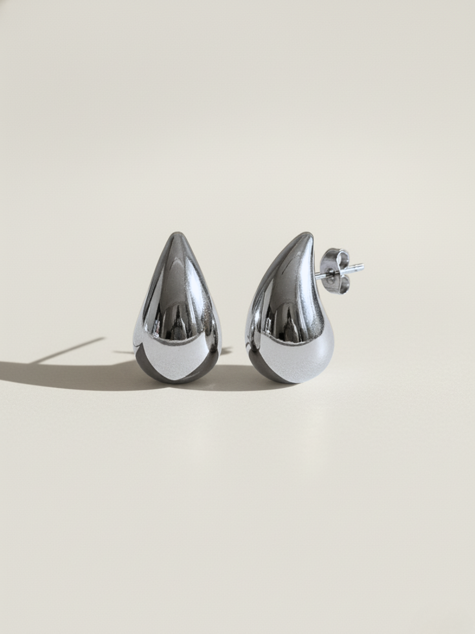 זוג עגילי טיפה כסף