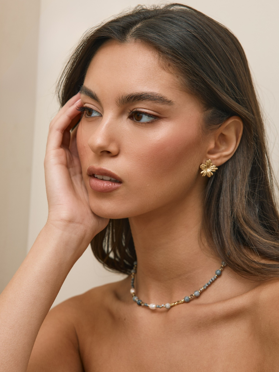 זוג עגילי זואי זהב