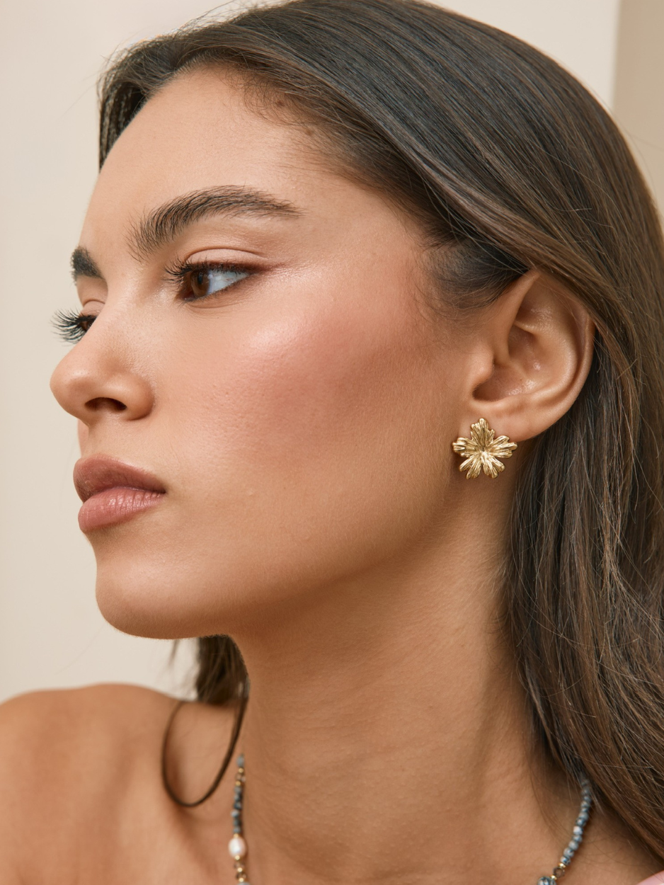 זוג עגילי זואי זהב