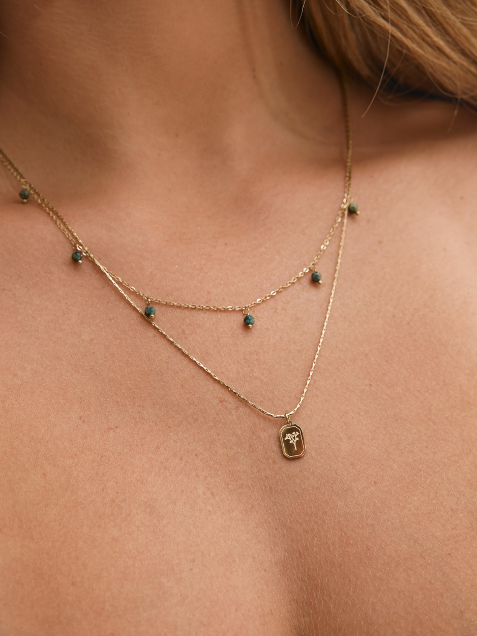 שרשרת קליי כפולה זהב