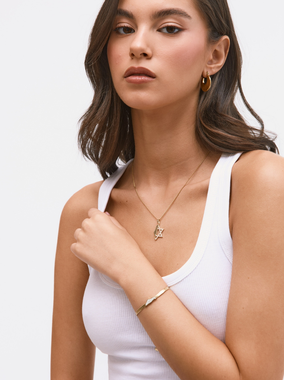 צמיד מפת ארץ ישראל זהב