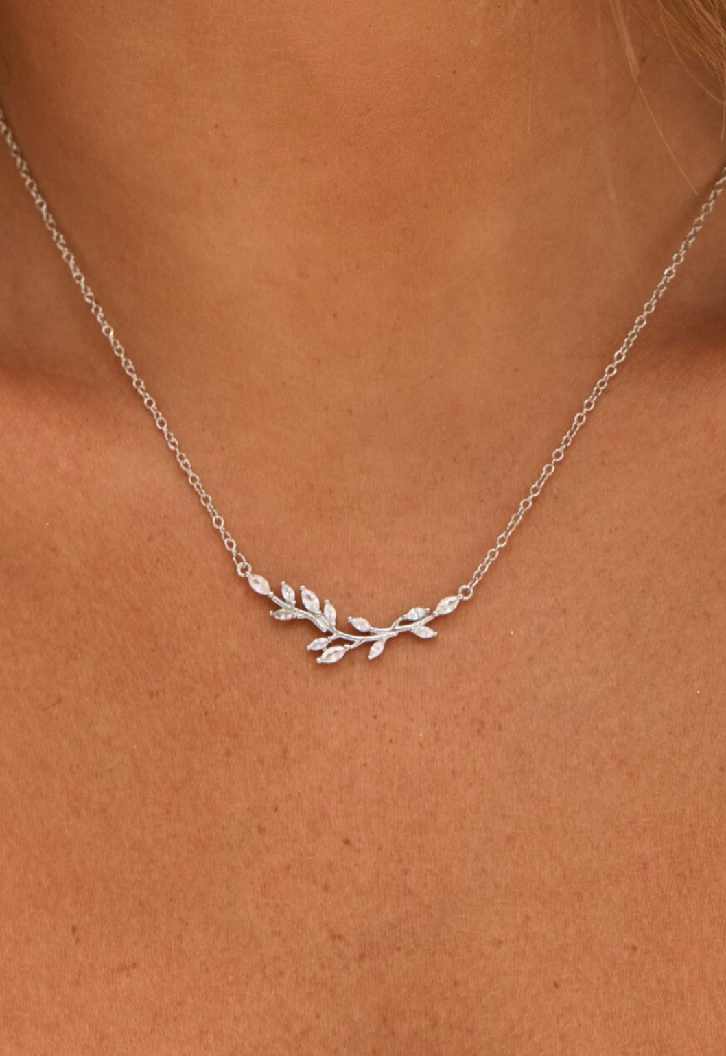 שרשרת אלמוג כסף 925