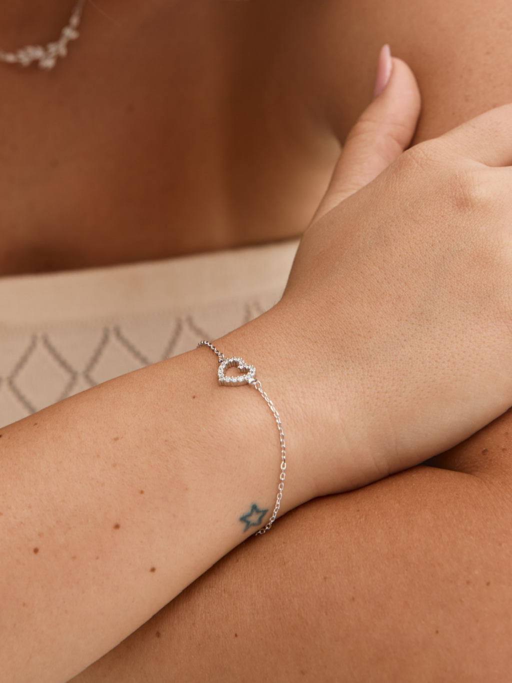 צמיד טיילר לב כסף 925