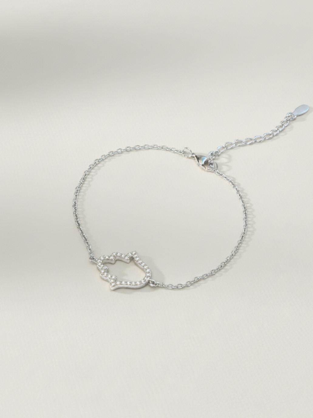 צמיד חמסה חלולה כסף 925