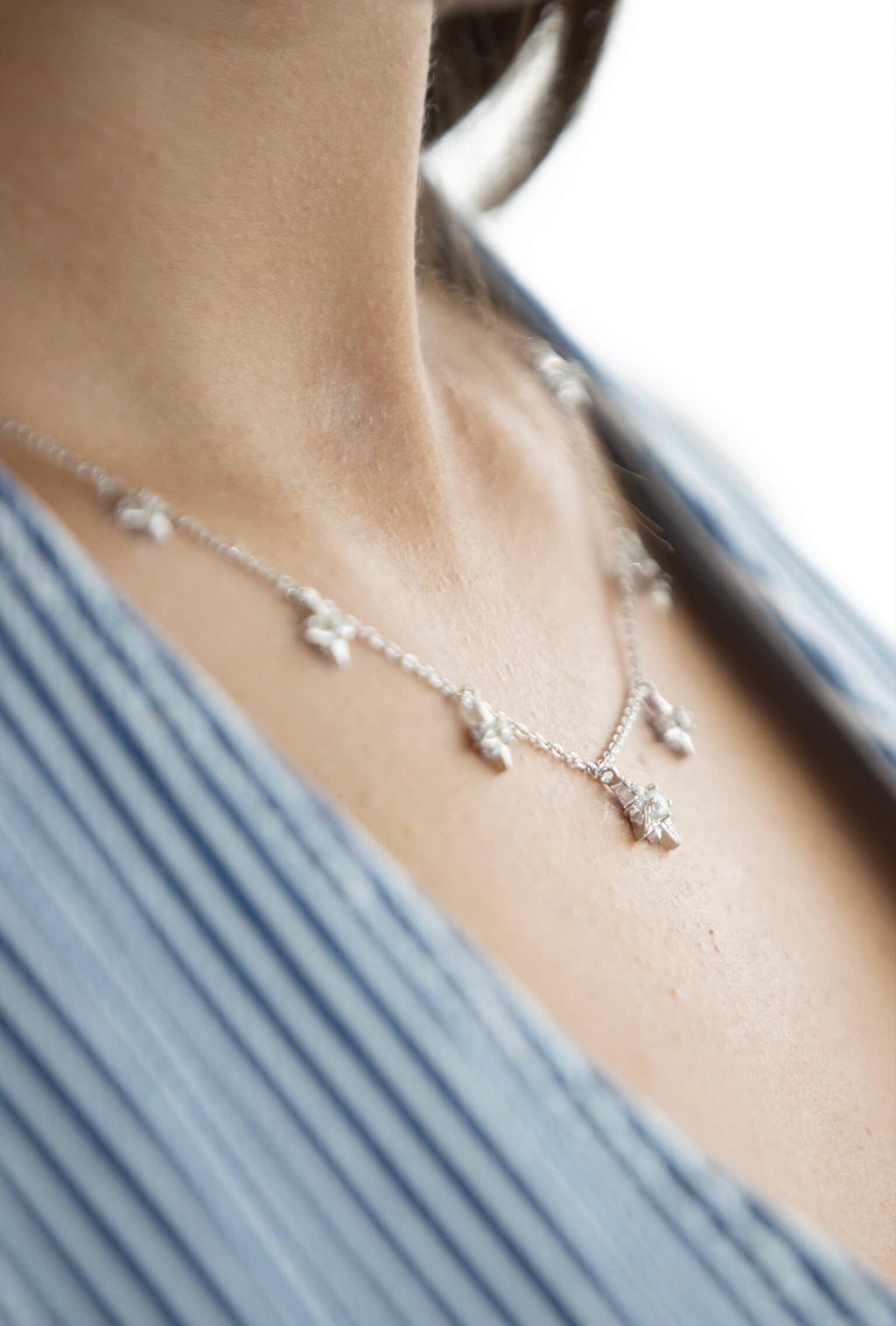 שרשרת כוכבים כסף 925