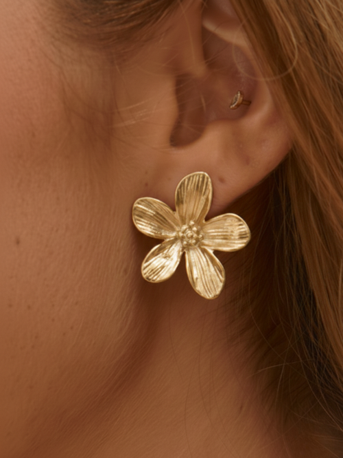 זוג עגילי איזבל זהב