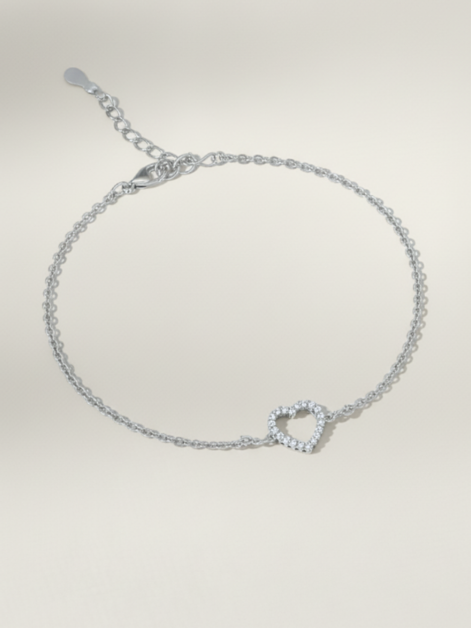 צמיד טיילר לב כסף 925