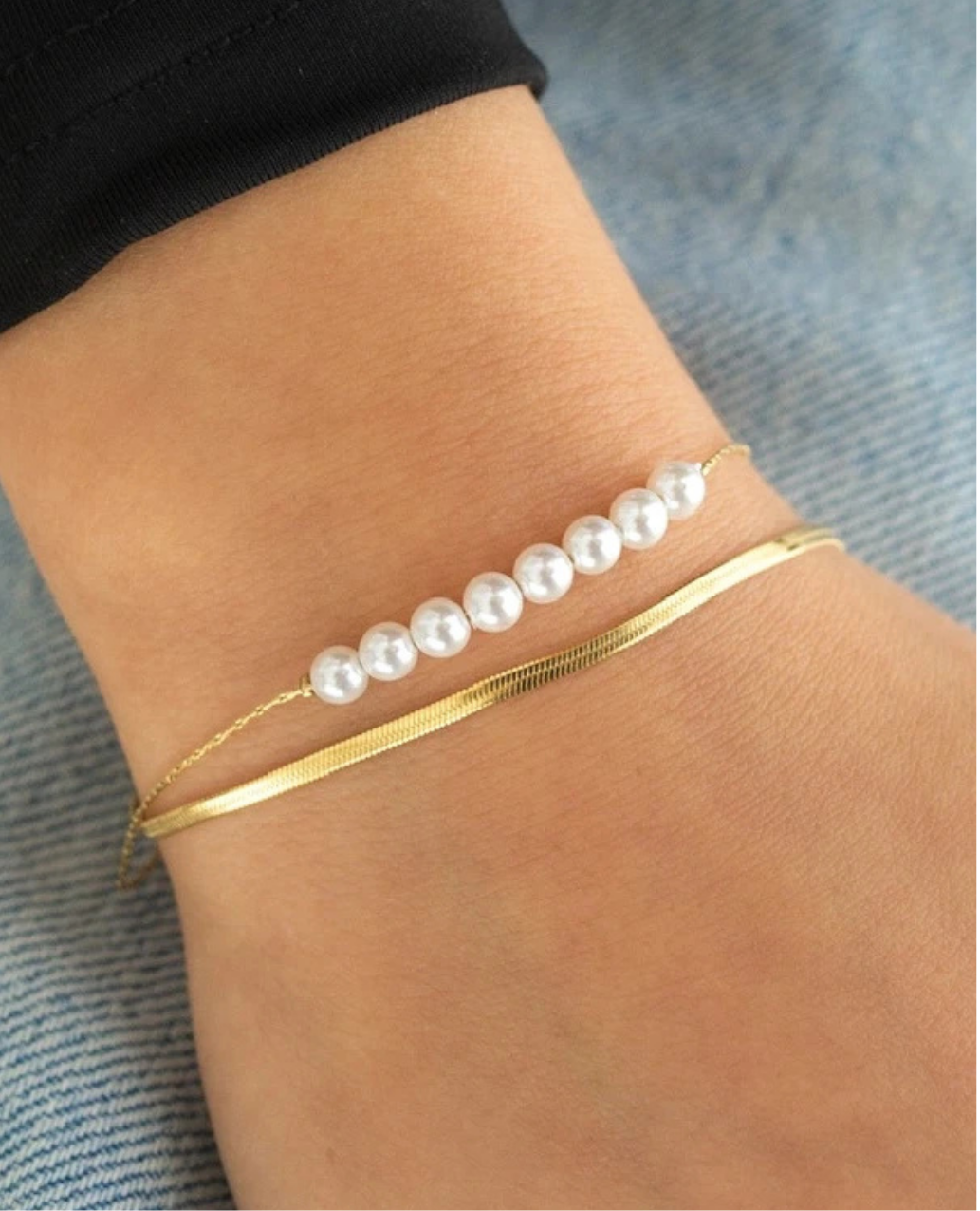 צמיד מיי פנינים זהב