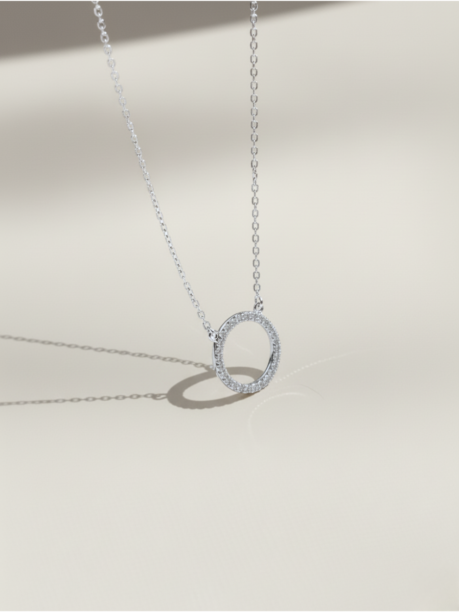 שרשרת מעגל כסף 925