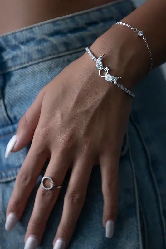 טבעת מעגל כסף 925