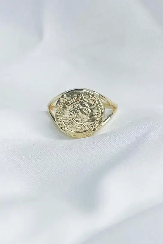 טבעת מטבע זהב