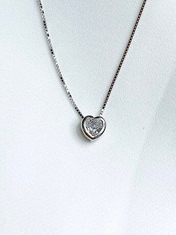 שרשרת לב עדין כסף 925