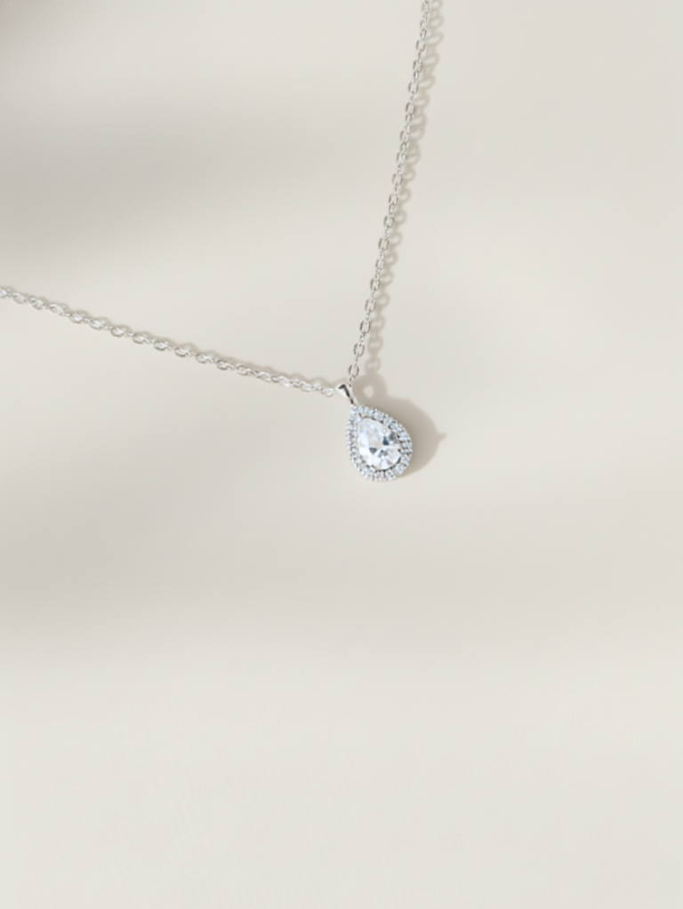 שרשרת טיפה גסה כסף 925