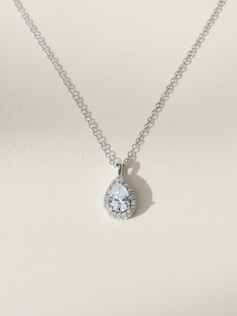 שרשרת טיפה גסה כסף 925