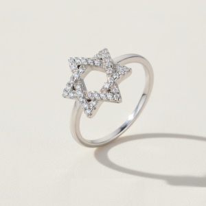 טבעת מגן דוד כסף 925