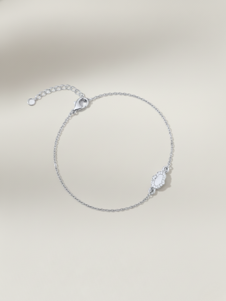 צמיד חמסה משובץ כסף 1