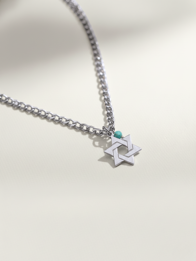 שרשרת גורמט מגן דוד כסף