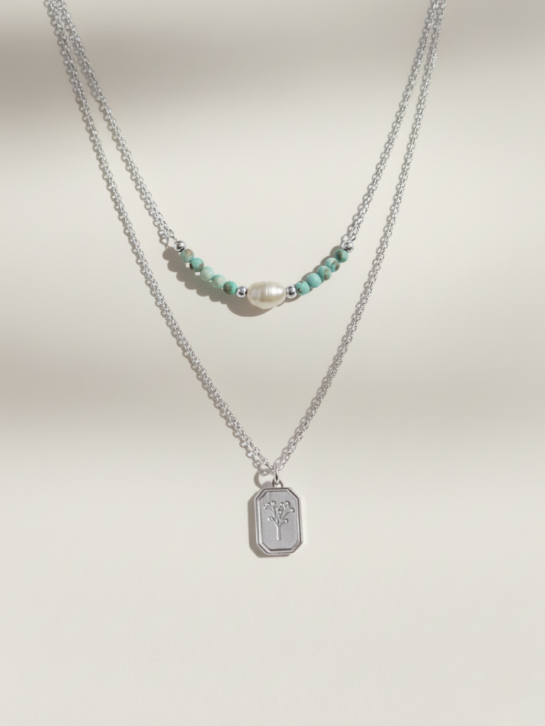 שרשרת קלואי כפולה כסף