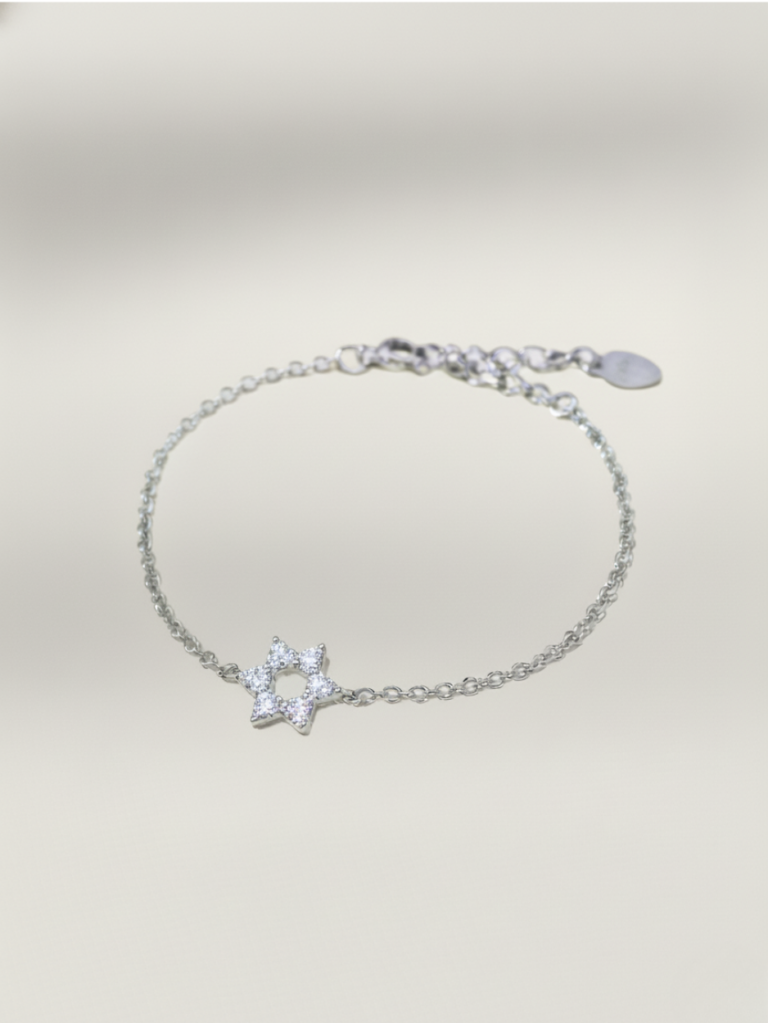 צמדי מגן דוד כסף 925