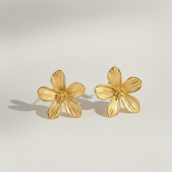 זוג עגילי איזבל זהב