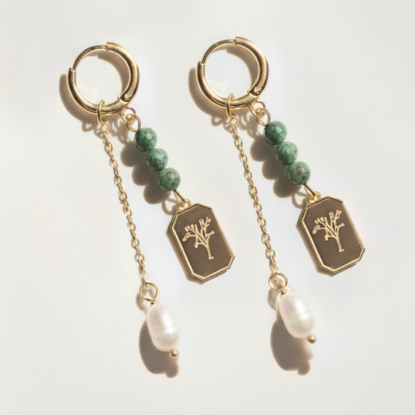 זוג עגילי קלואי זהב