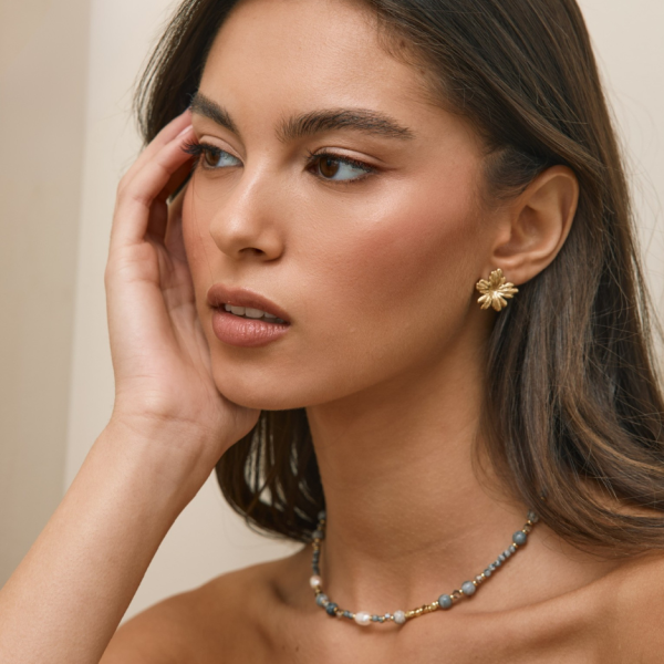 זוג עגילי זואי זהב