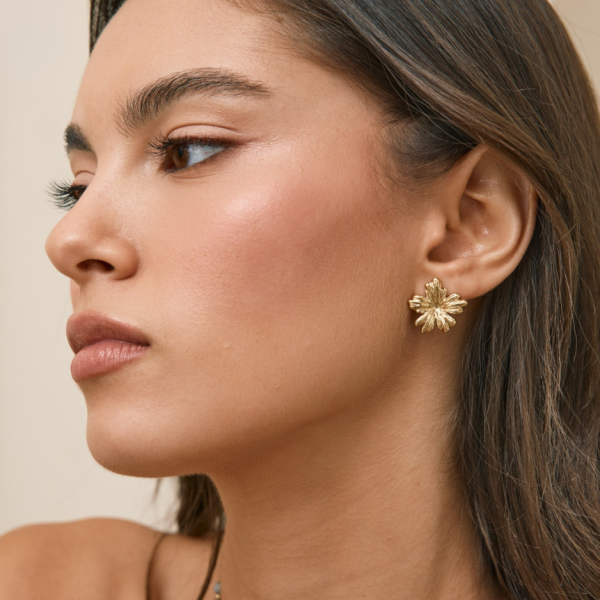 זוג עגילי זואי זהב