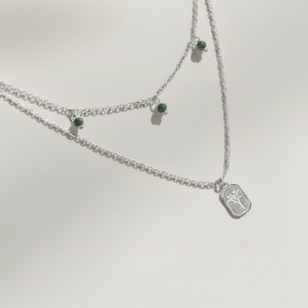 שרשרת קליי כפולה כסף