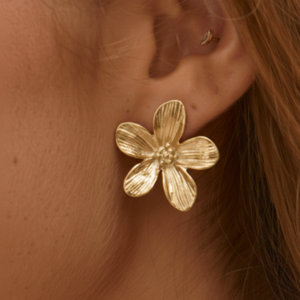 זוג עגילי איזבל זהב