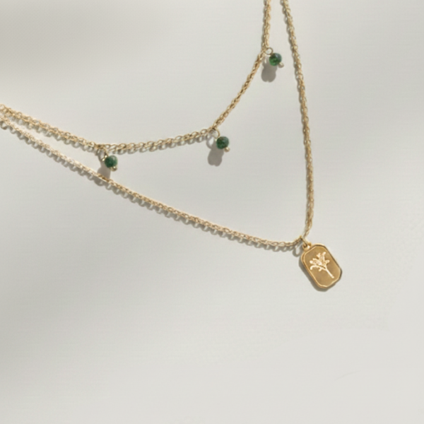 שרשרת קליי כפולה זהב