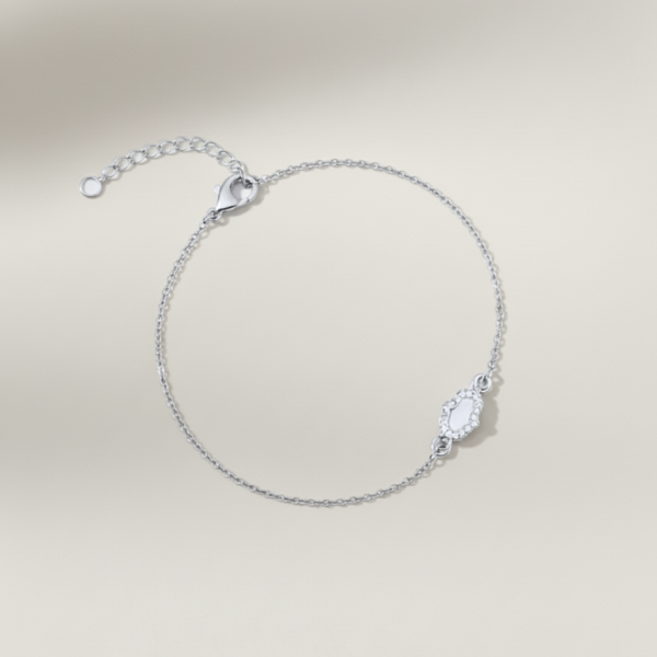 צמיד חמסה משובץ כסף 1