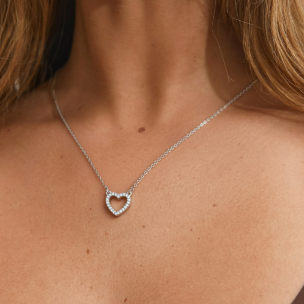 שרשרת טיילר לב כסף 925 2